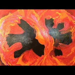 Oil painting “California  poppies “